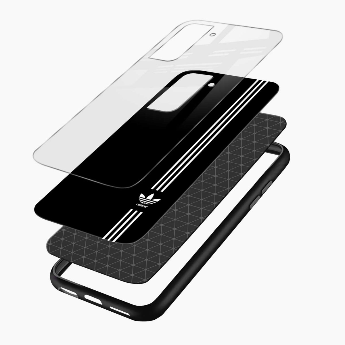 white strips adidaslayers view samsung s21 plug back cover