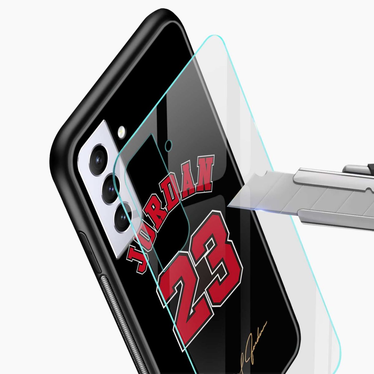 jordan 23 glass view samsung s21 plug back cover