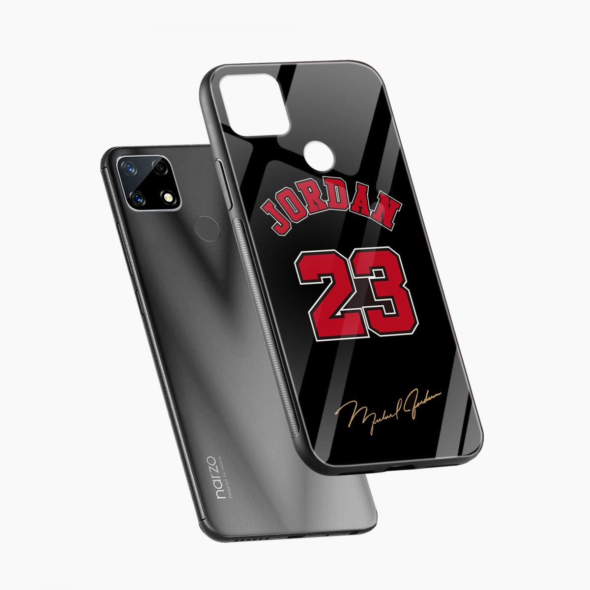 jordan 23 diagonal view realme narzo 20 back cover