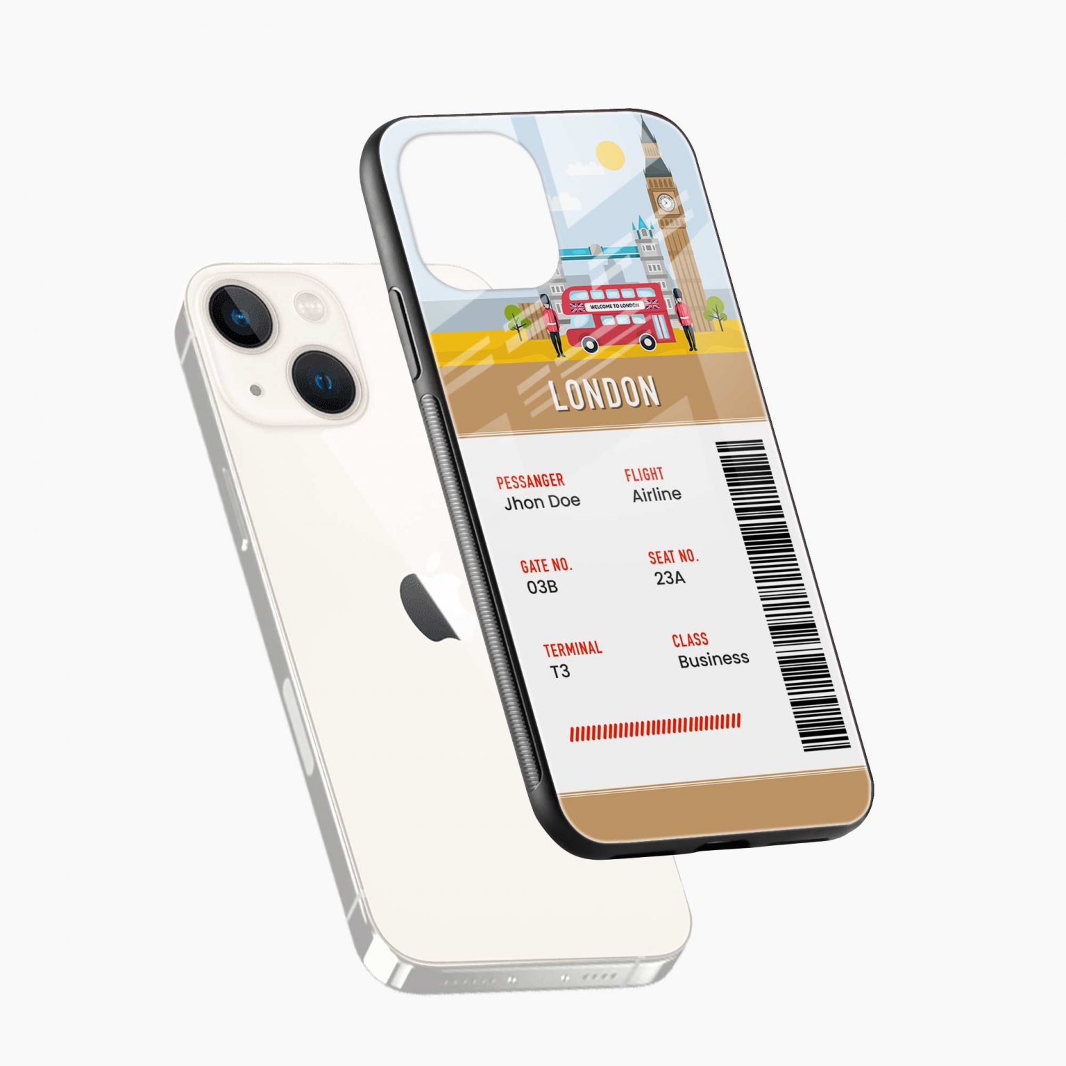 Sirphire London Boarding Pass iPhone 13 Case