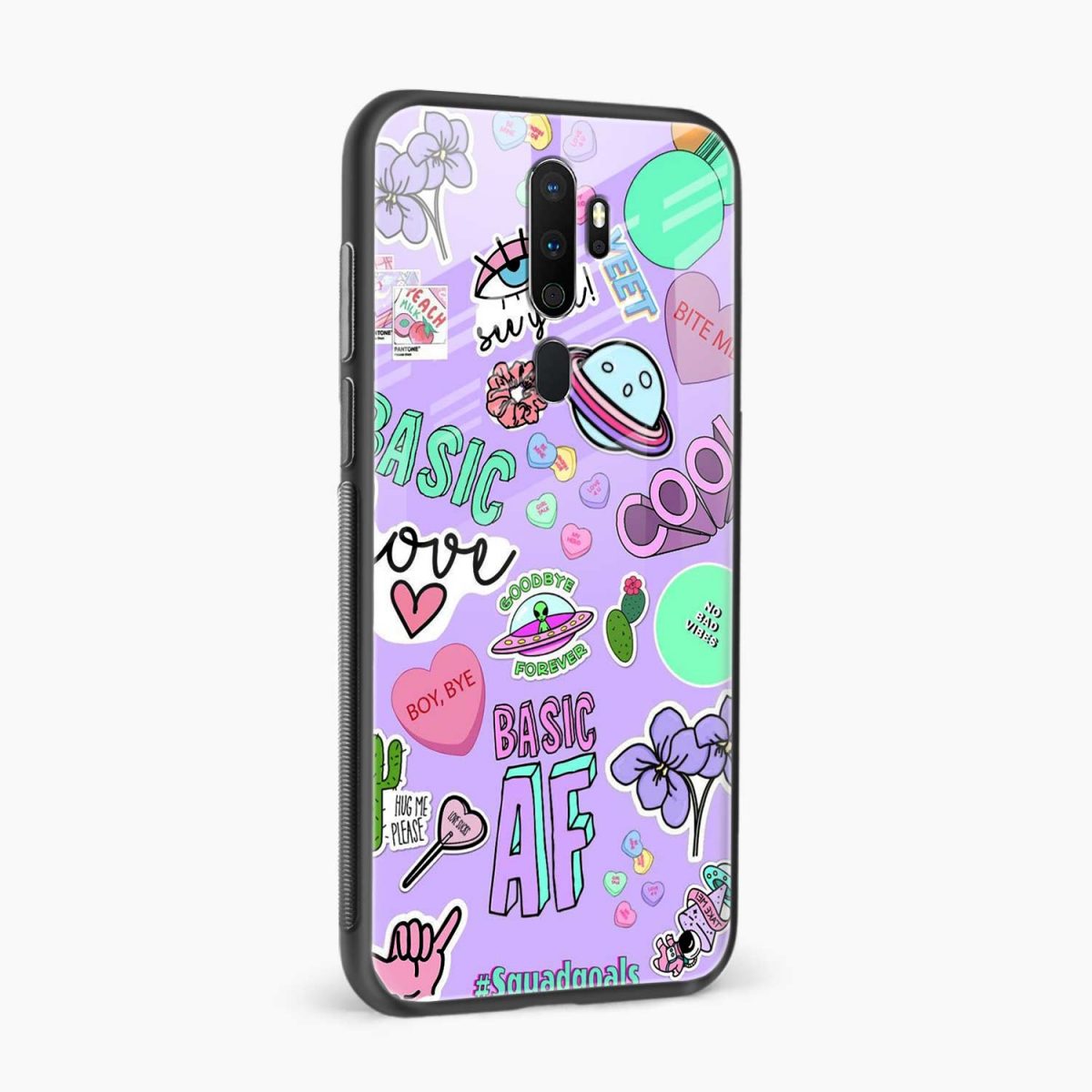 girliyapa oppo a5 back cover side view