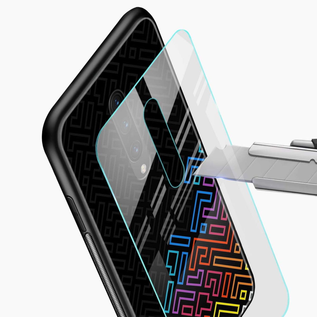 black maze oneplus 7 pro back cover glass view 1