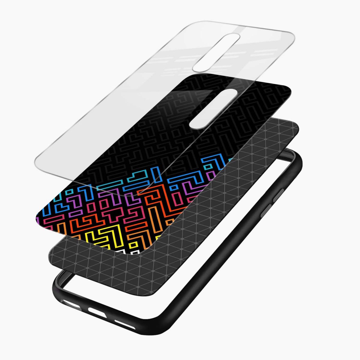 black maze oneplus 7 pro back cover layers view 1