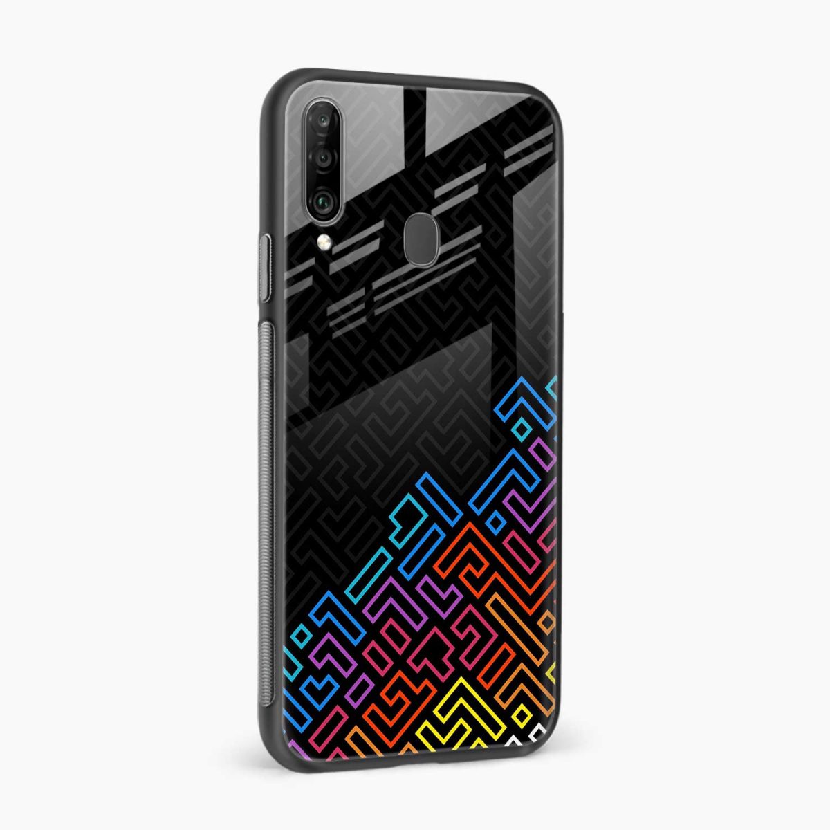 black maze samsung a70 back cover side view 1