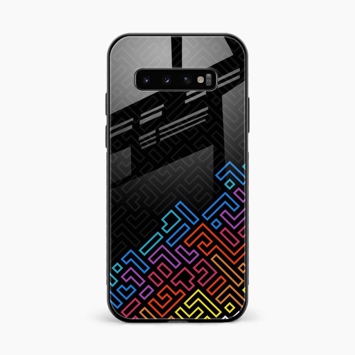 black maze samsung s10 plus back cover front view 1