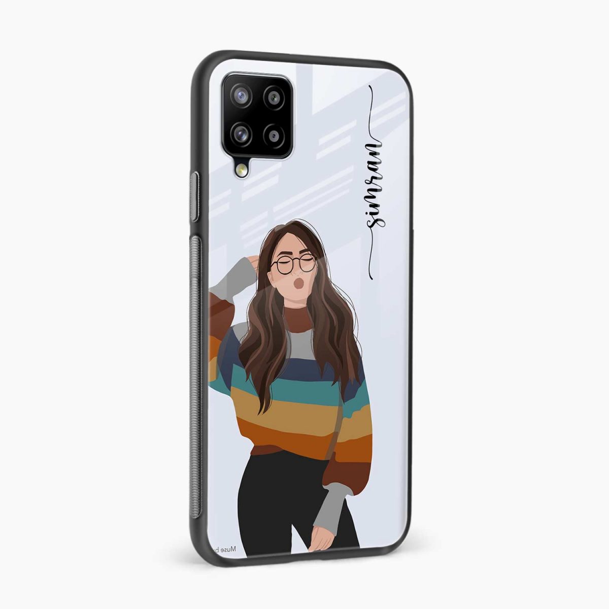 its me personalised samsung a42 back cover side view