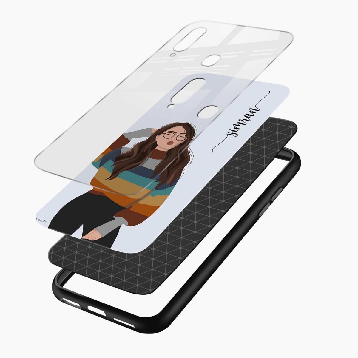 its me personalised samsung a50 back cover layers view