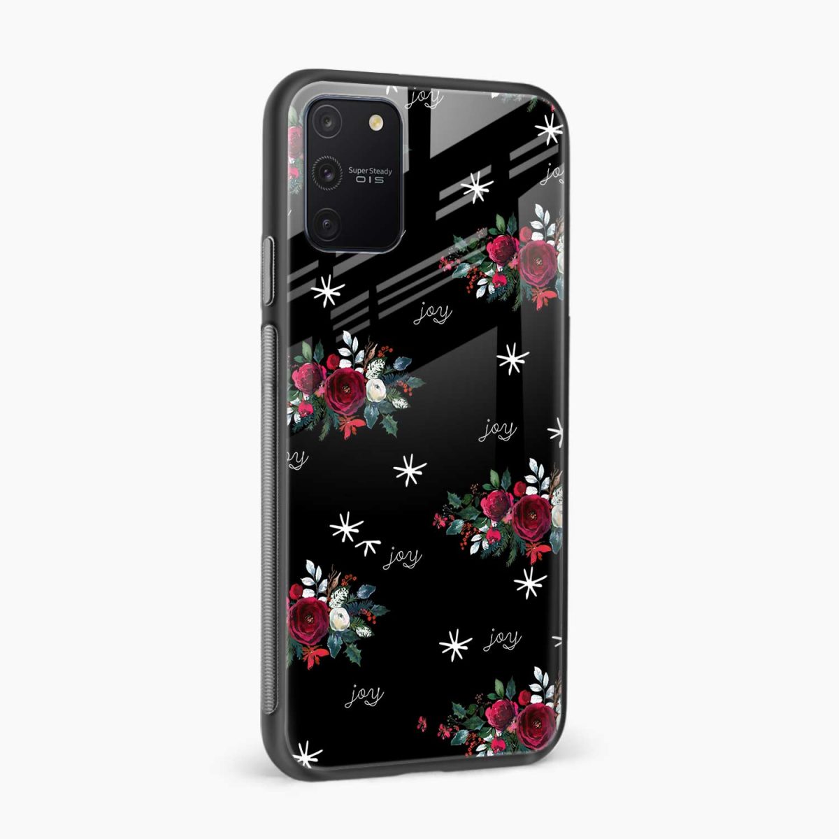 joy floral samsung s10 lite back cover side view