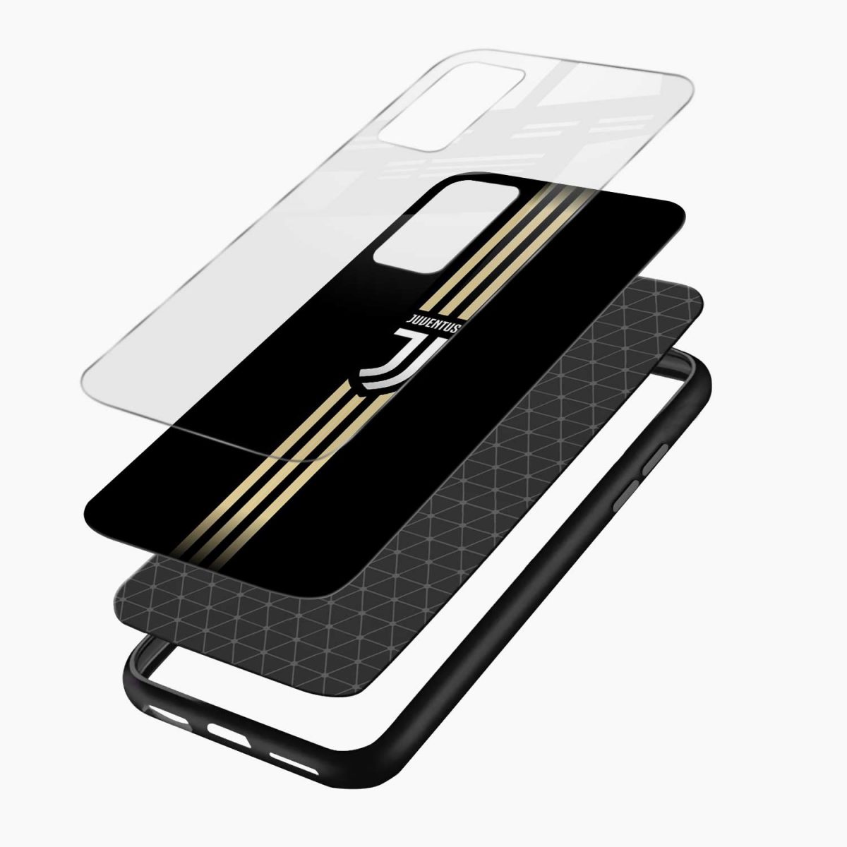 juventus golden strips samsung a71 back cover layers view