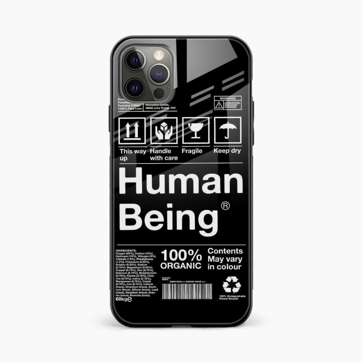 being human iphone 11 pro max back cover front view