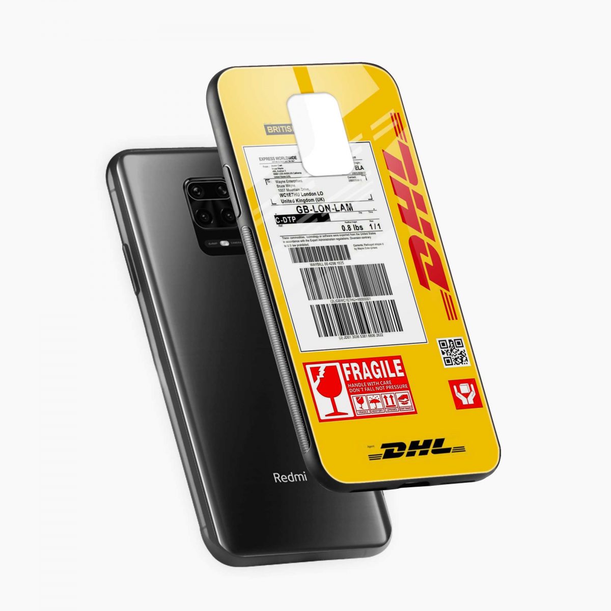 dhl redmi note 9 pro max back cover diagonal view