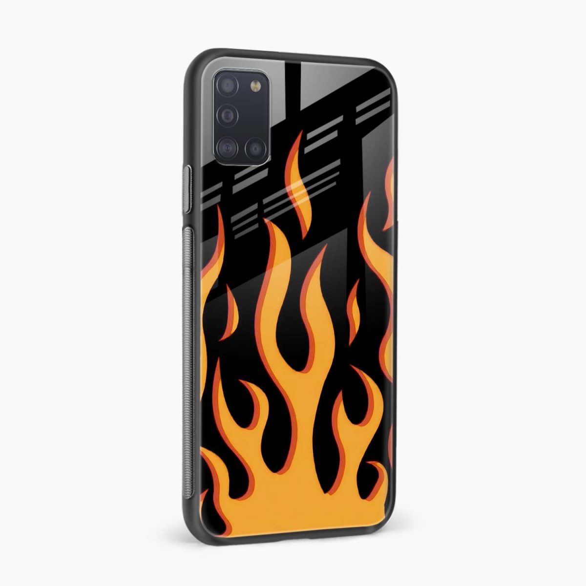 fire samsung a31 back cover side view