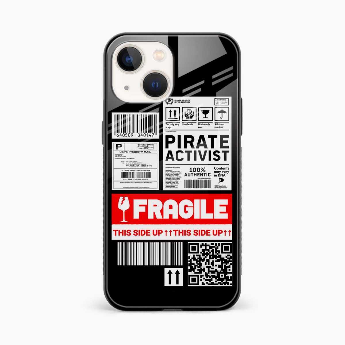 fragile iphone 14 plus back cover front view