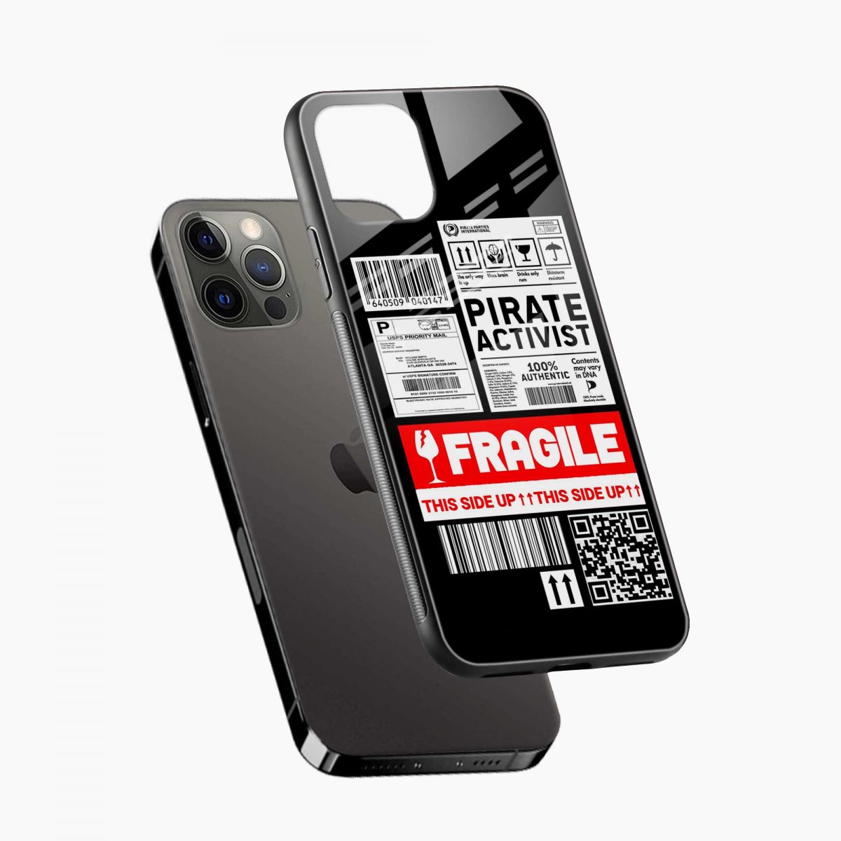 fragile iphone 14 pro max back cover diagonal view