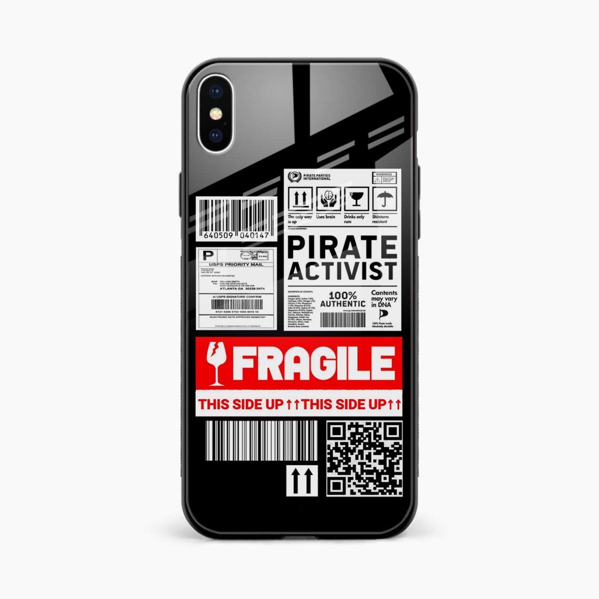 fragile iphone xs back cover front view