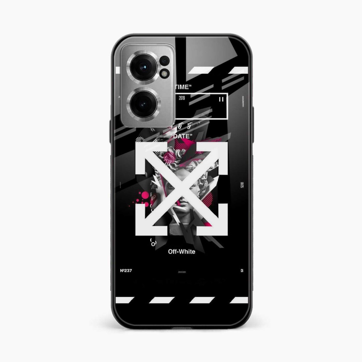 off white logo oneplus nord ce 2 back cover front view