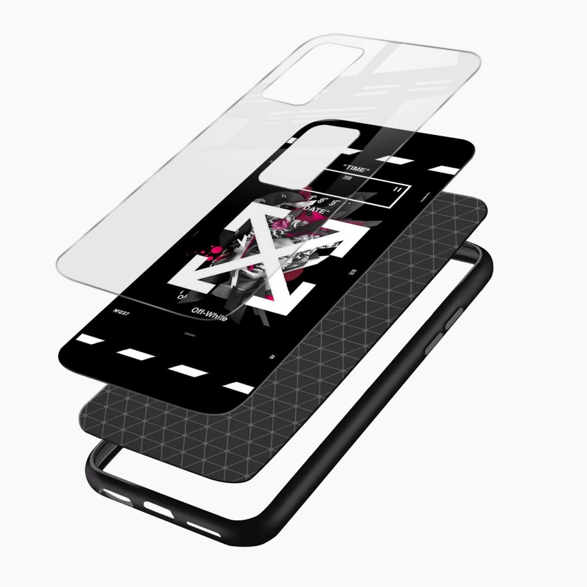 off white logo oneplus nord ce 2 back cover layers view