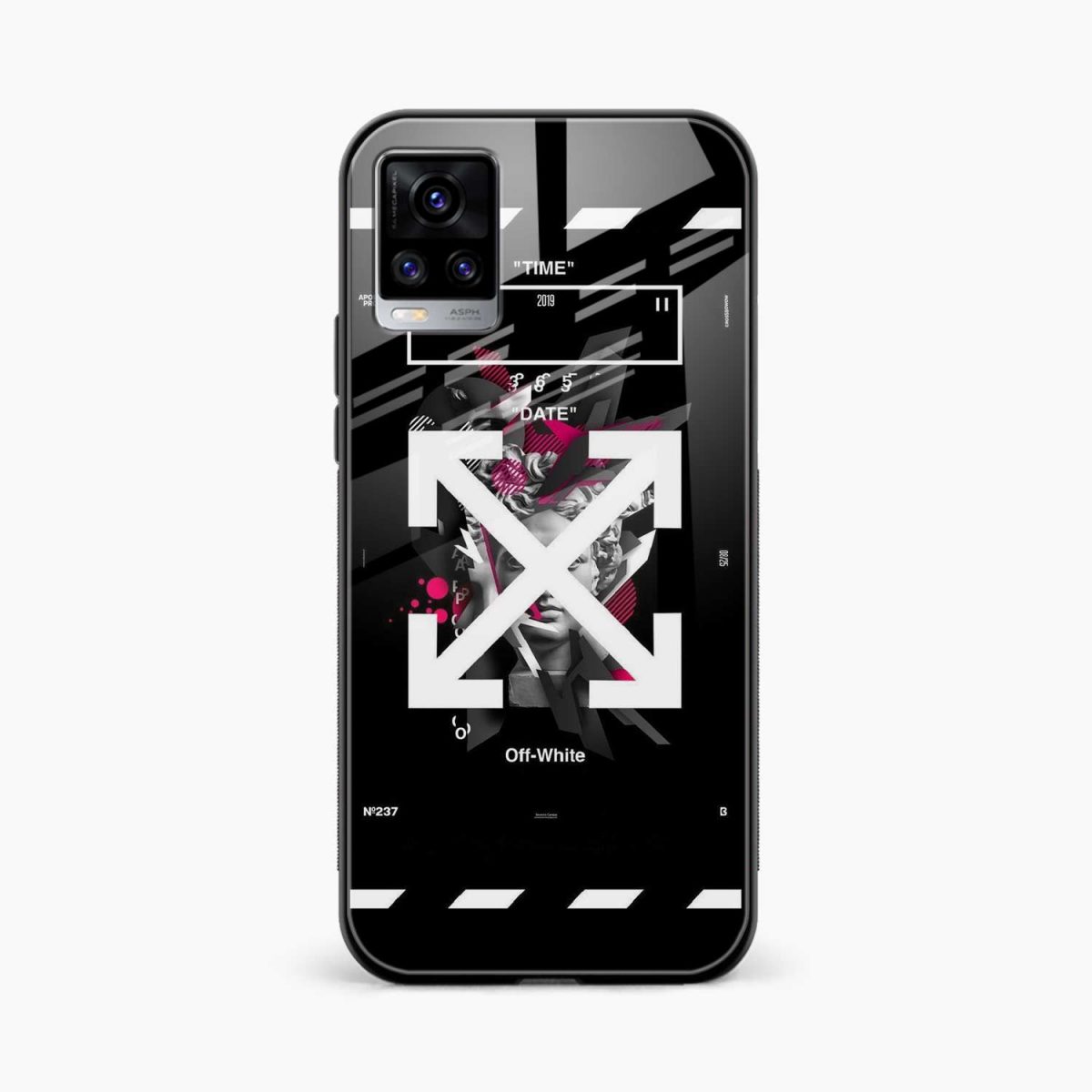 off white logo vivo s7t back cover front view