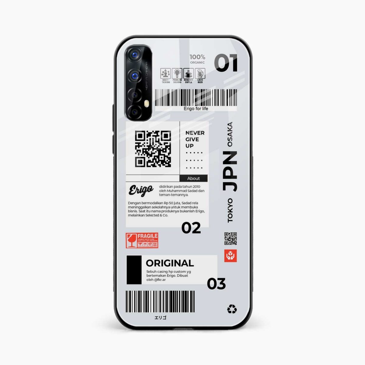 shipment realme narzo 20 pro back cover front view