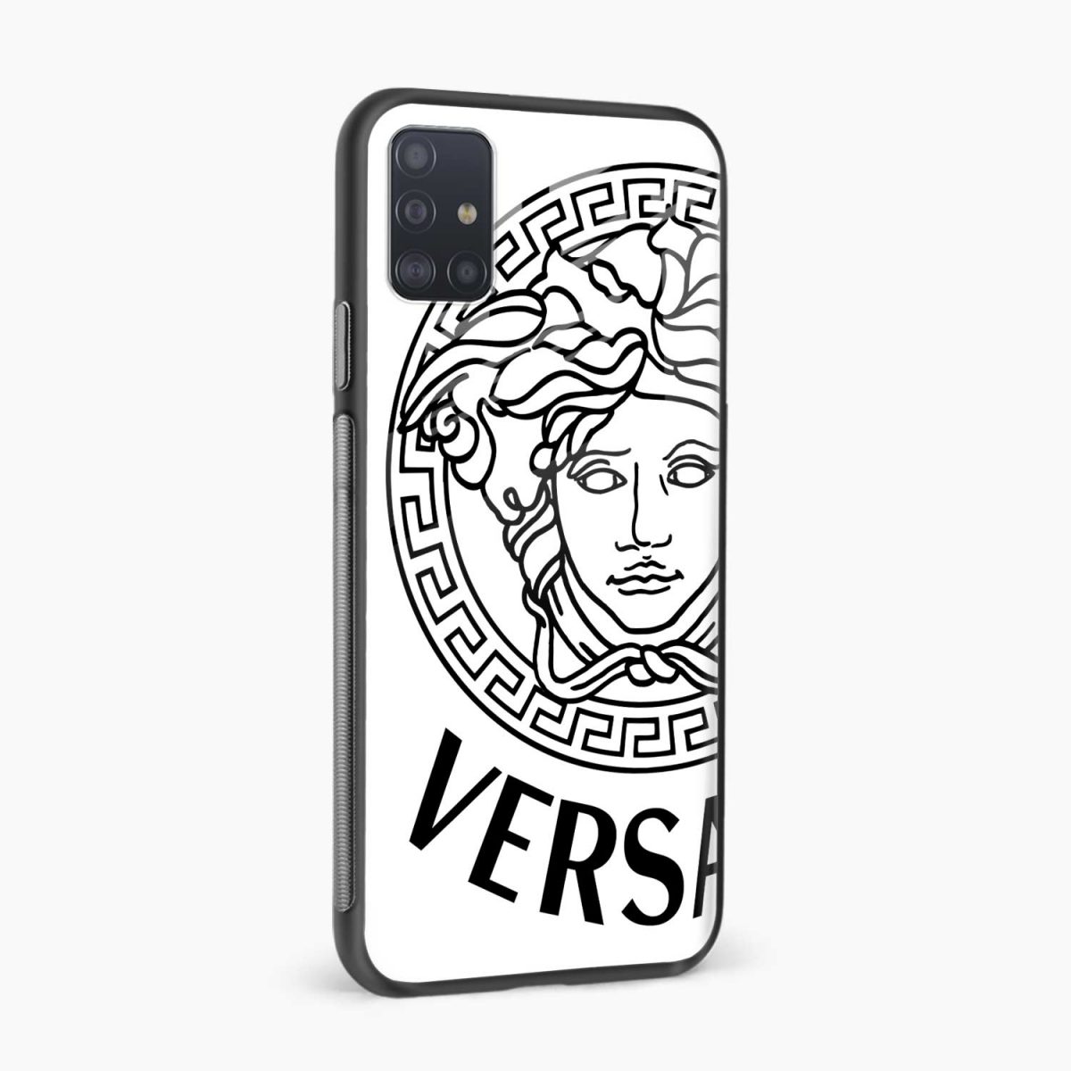 versace white samsung a51 back cover side view