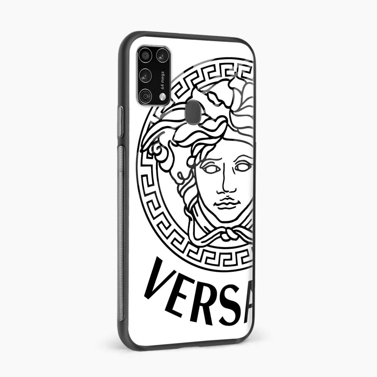 versace white samsung m31 back cover side view