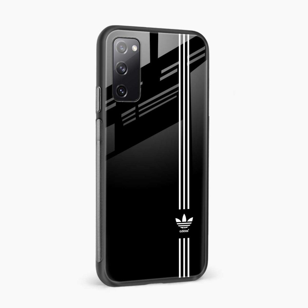 adidas white stripes samsung s20 back cover side view