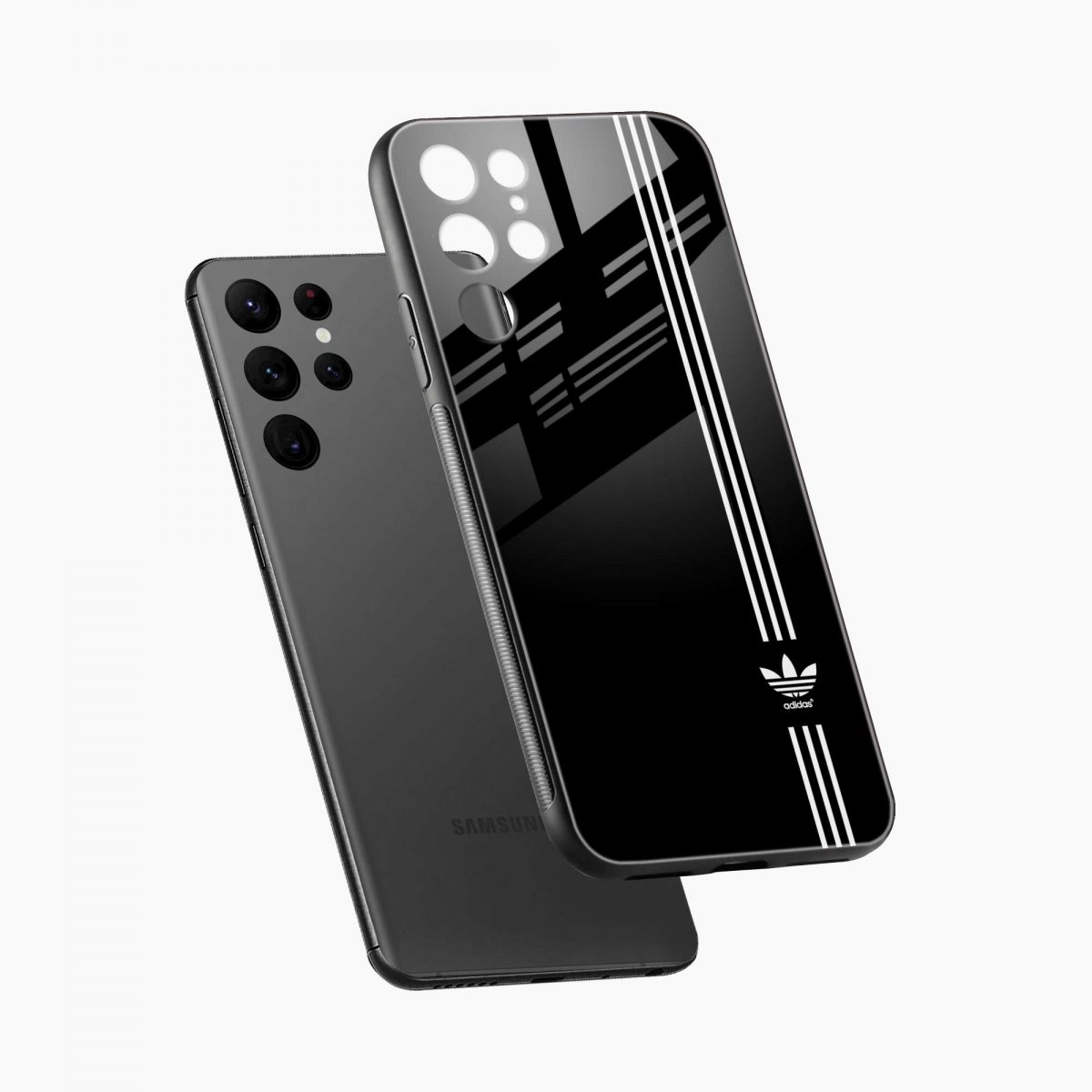 adidas white stripes samsung s23 ultra back cover diagonal view