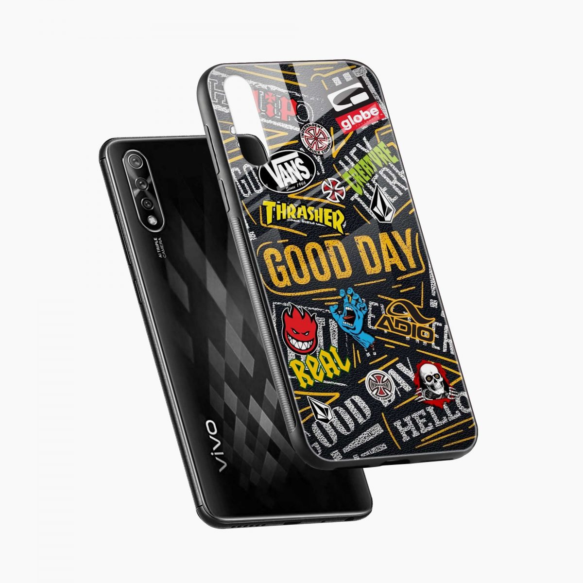 brands stikers vivo s1 back cover diagonal view