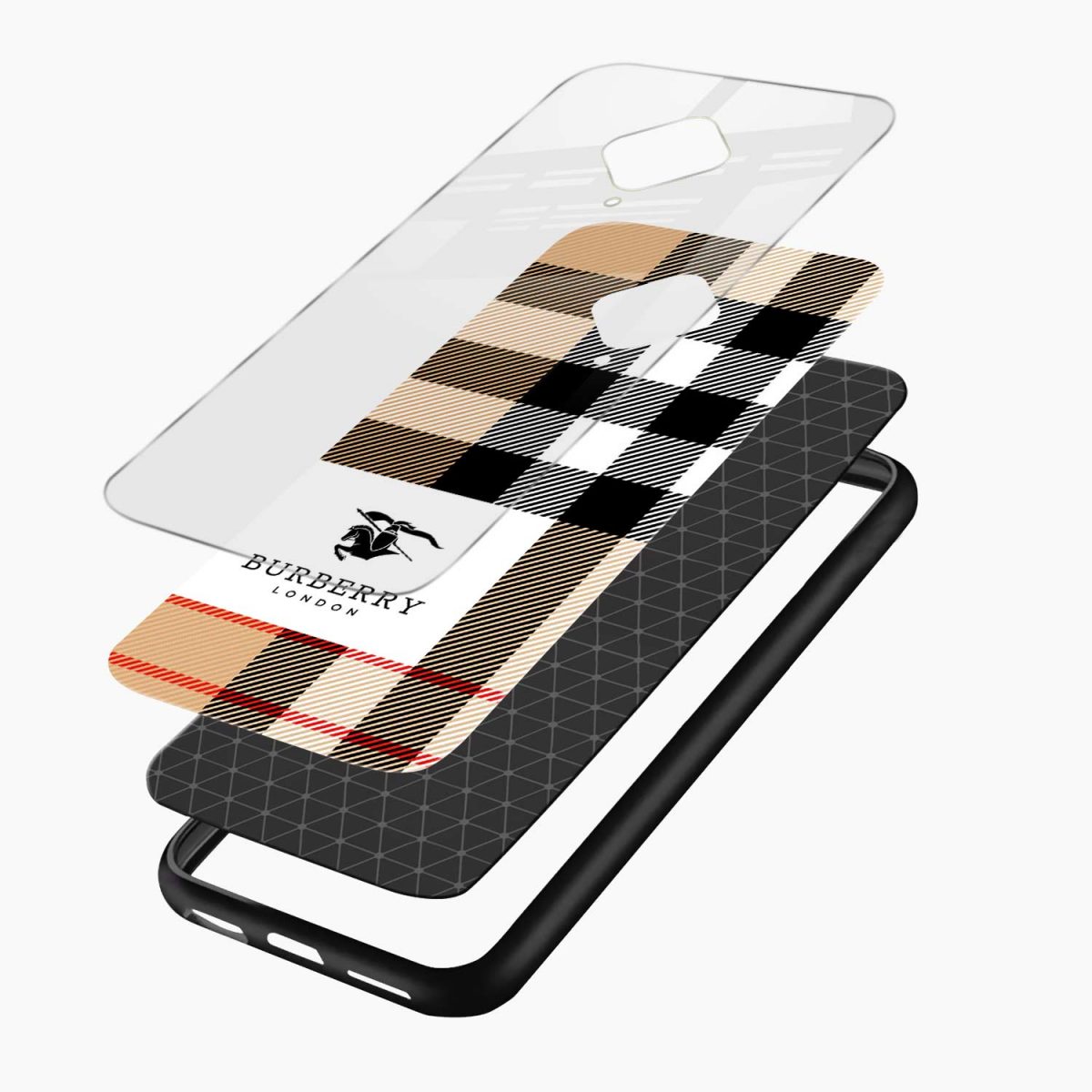burberry cross lines pattern vivo s1 pro back cover layers view