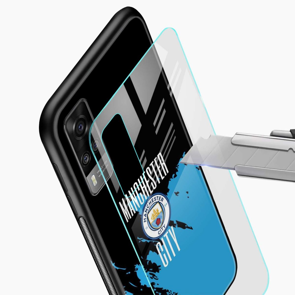 manchester city vivo y31 back cover glass view