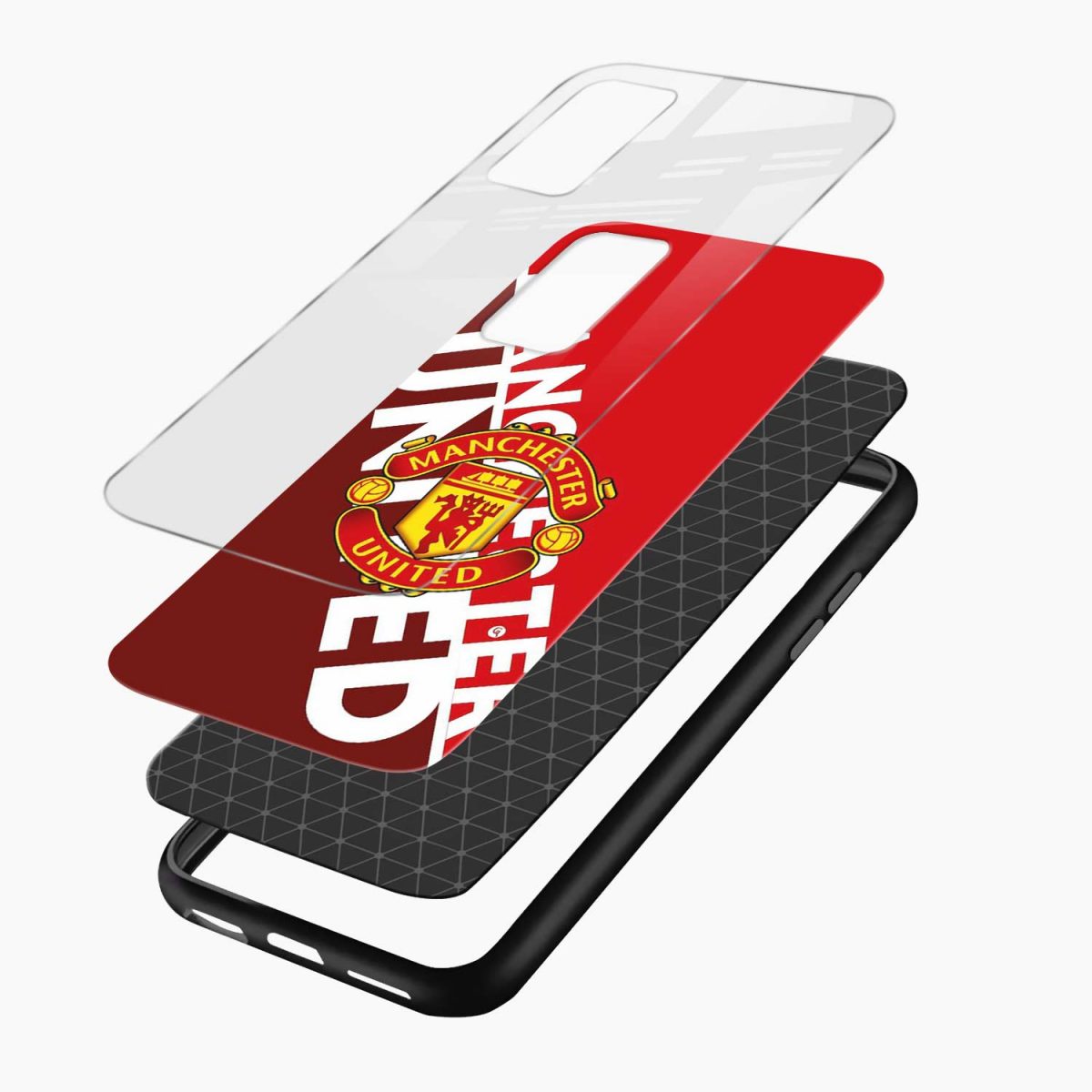 manchester united club samsung m32 5g back cover layers view