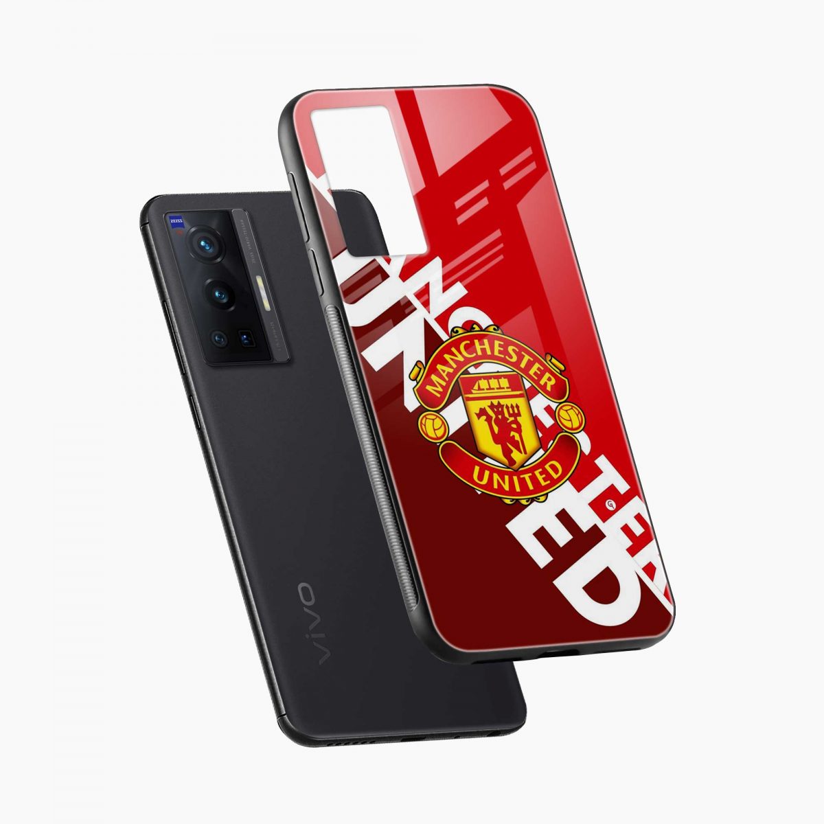 manchester united club vivo x70 pro back cover diagonal view