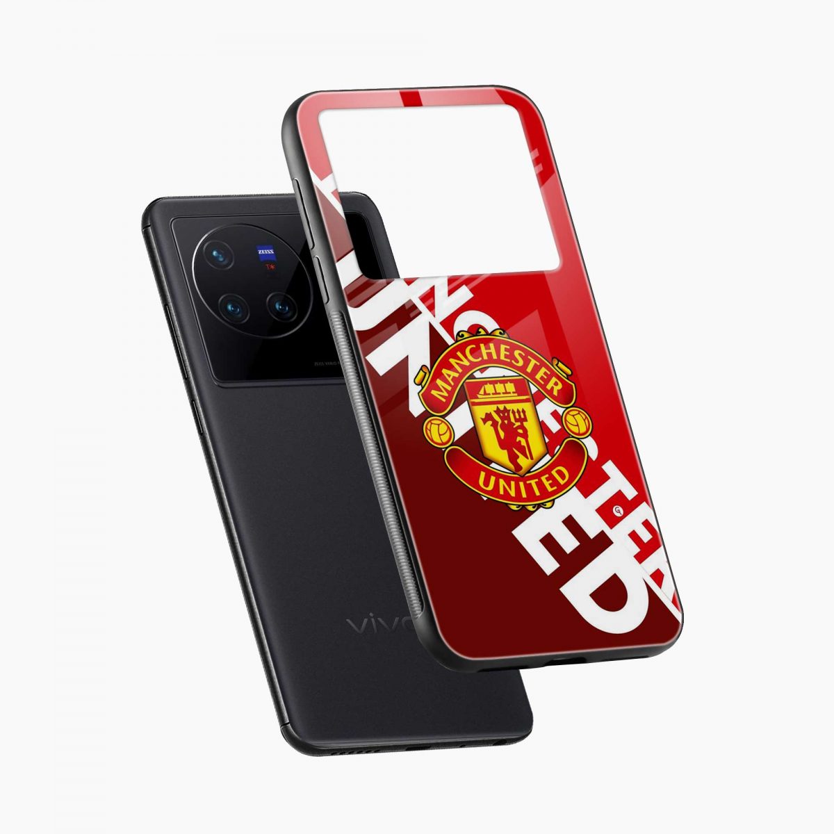 manchester united club vivo x80 back cover diagonal view