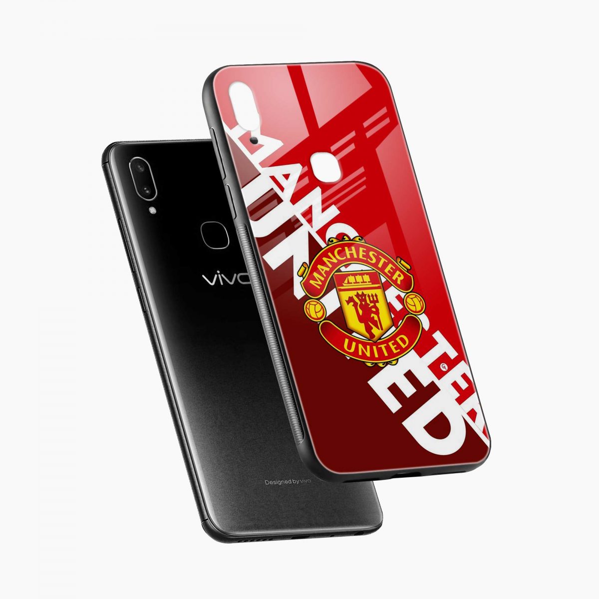 manchester united club vivo y93 back cover diagonal view