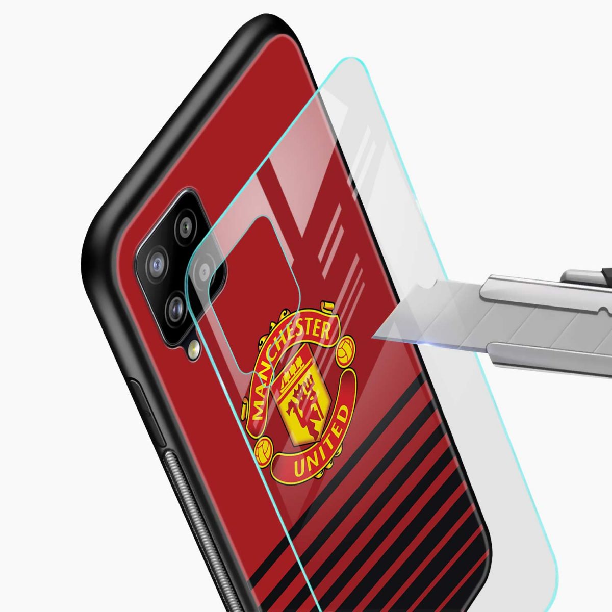 manchester united samsung m32 back cover glass view