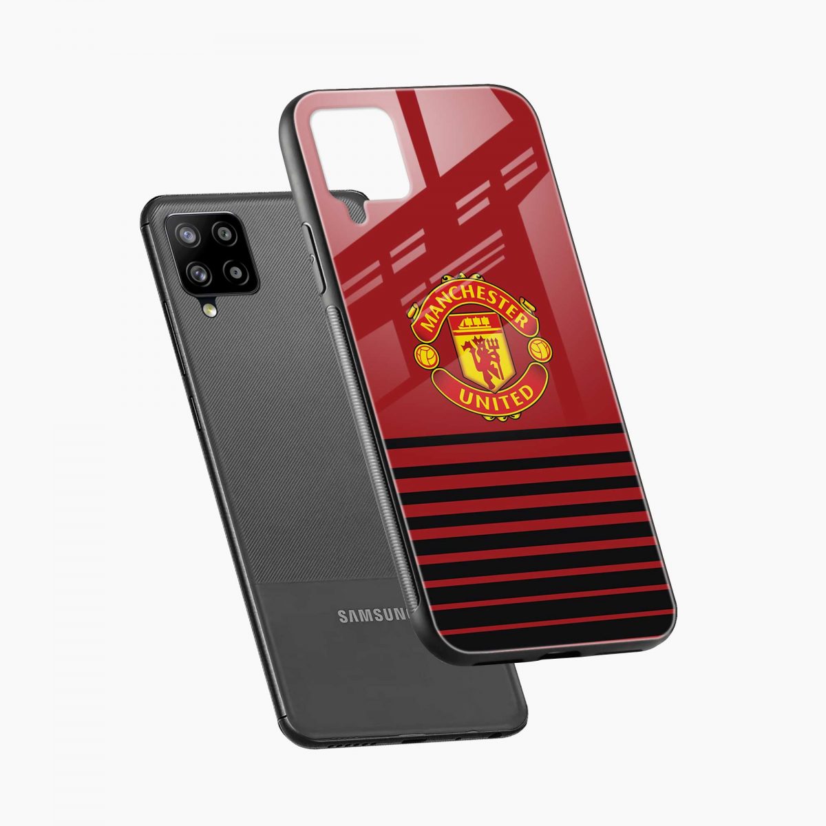 manchester united samsung m33 back cover diagonal view