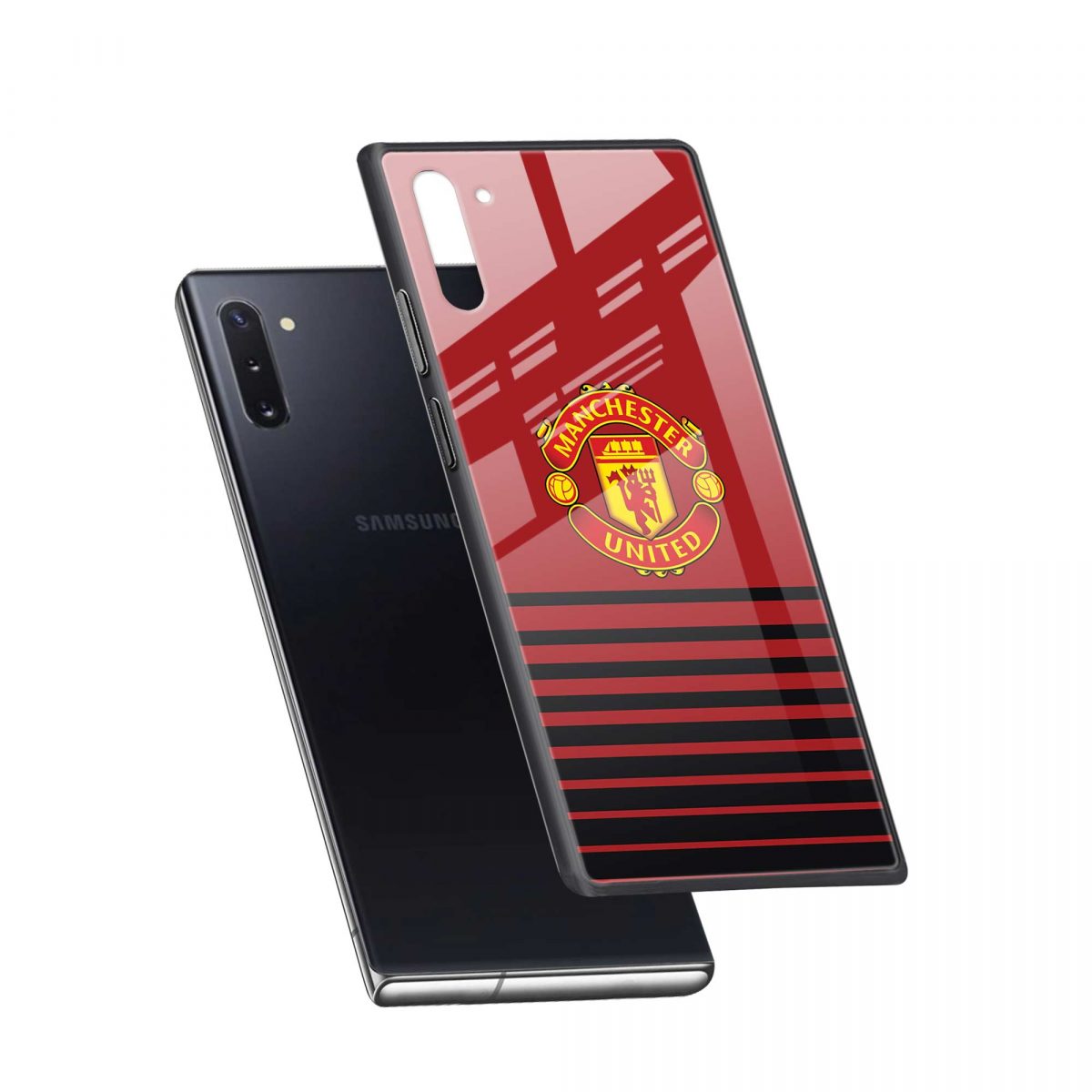 manchester united samsung note 10 back cover diagonal view