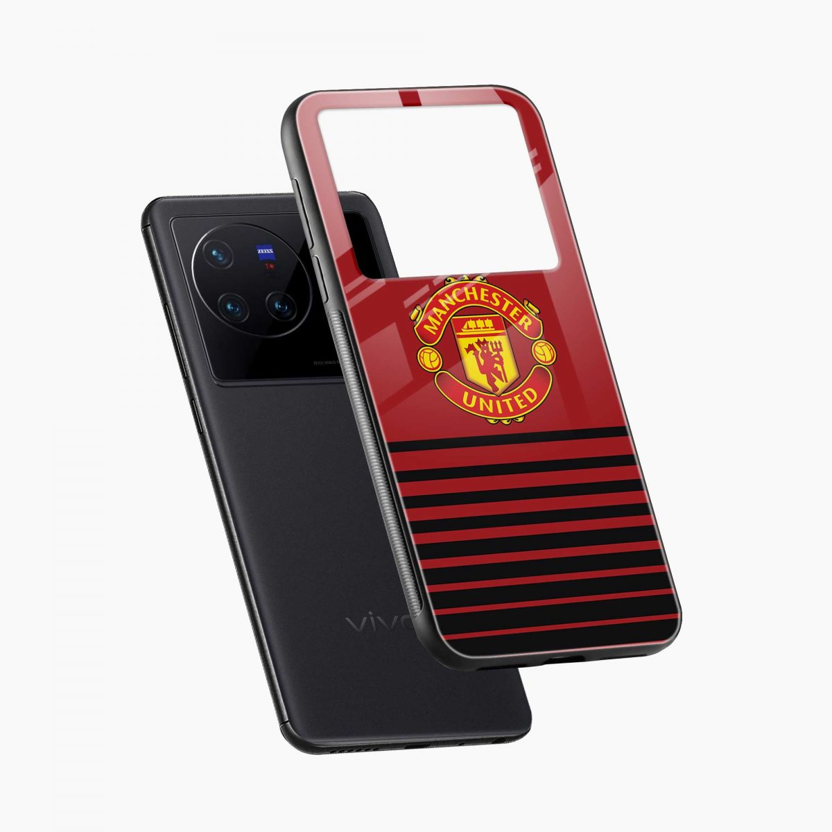 manchester united vivo x80 back cover diagonal view