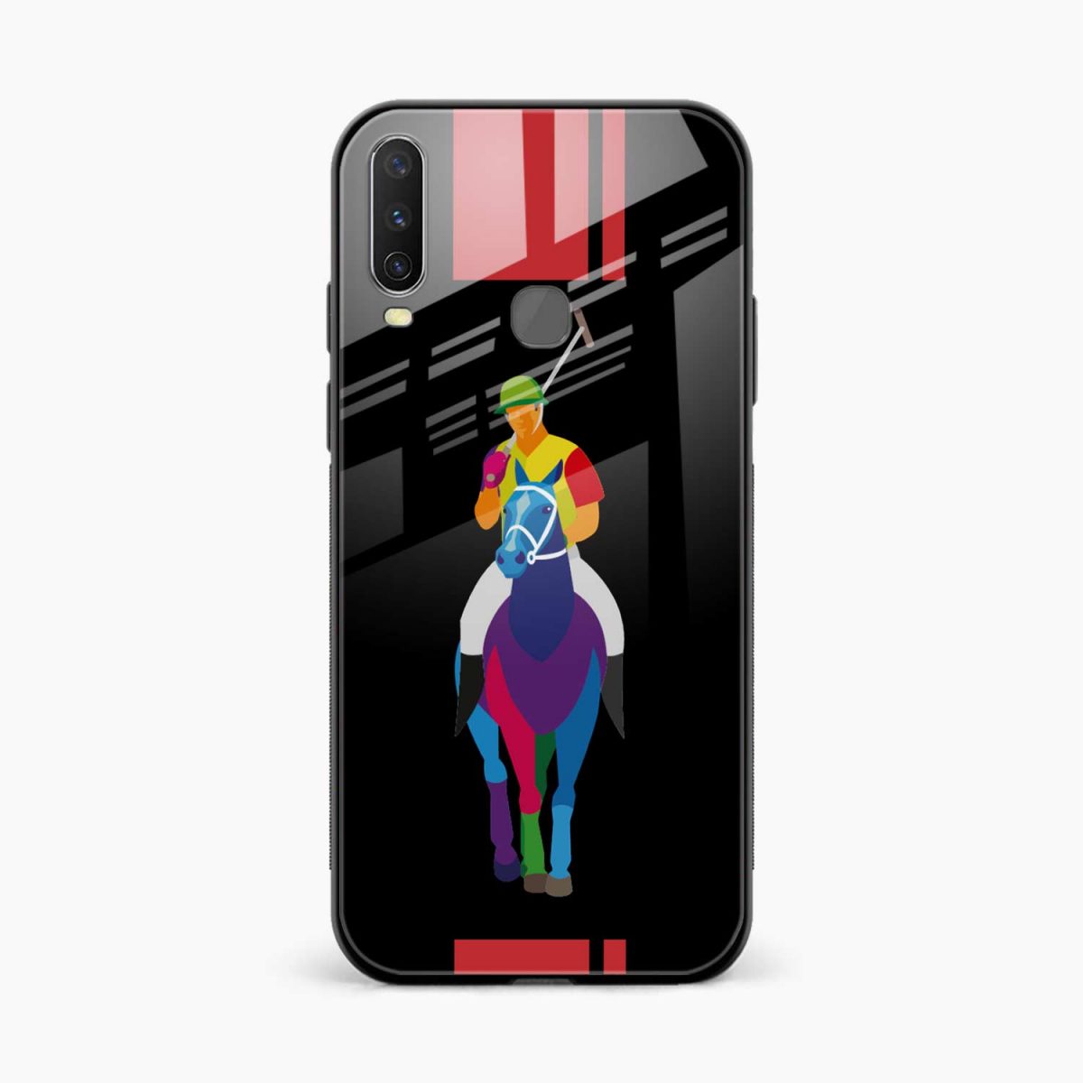 multicolor sant barbara polo black vivo y15 back cover front view