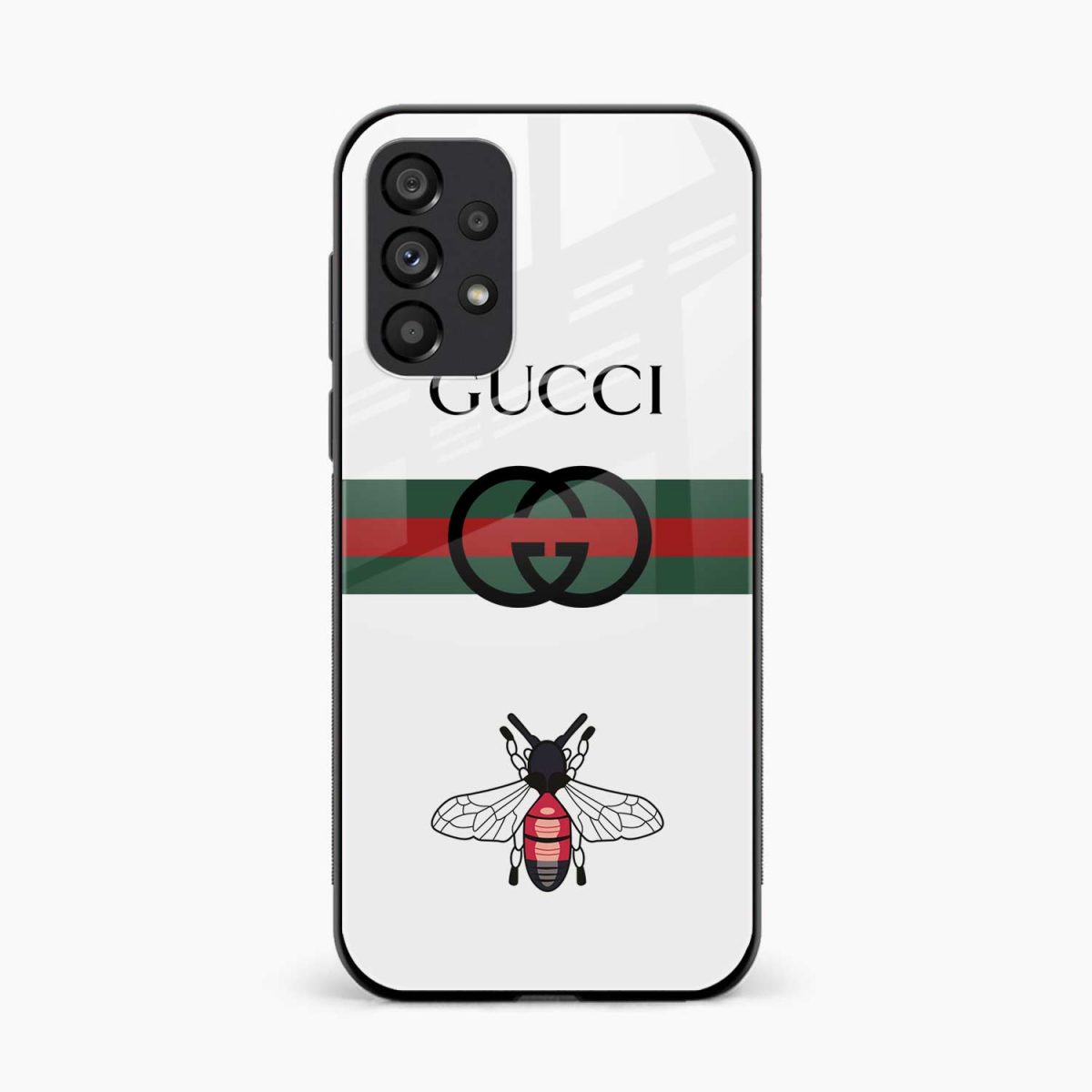 white gucci samsung a53 5g back cover front view