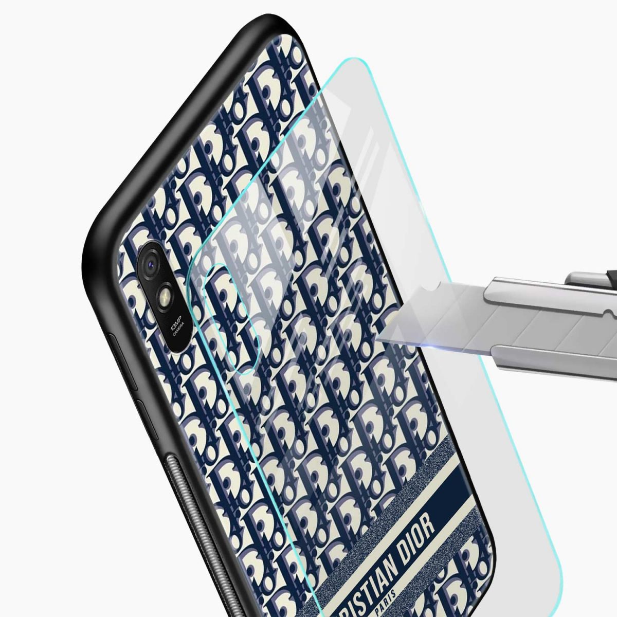 christian dior redmi 9i back cover glass view