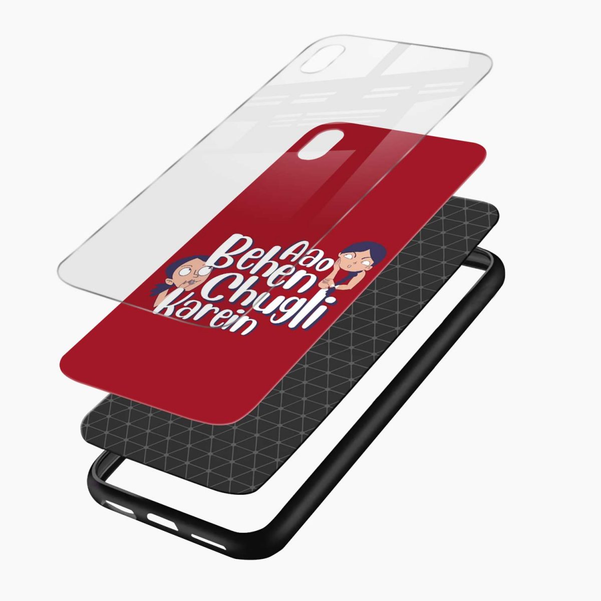 chugli karein redmi 7A back cover layers view