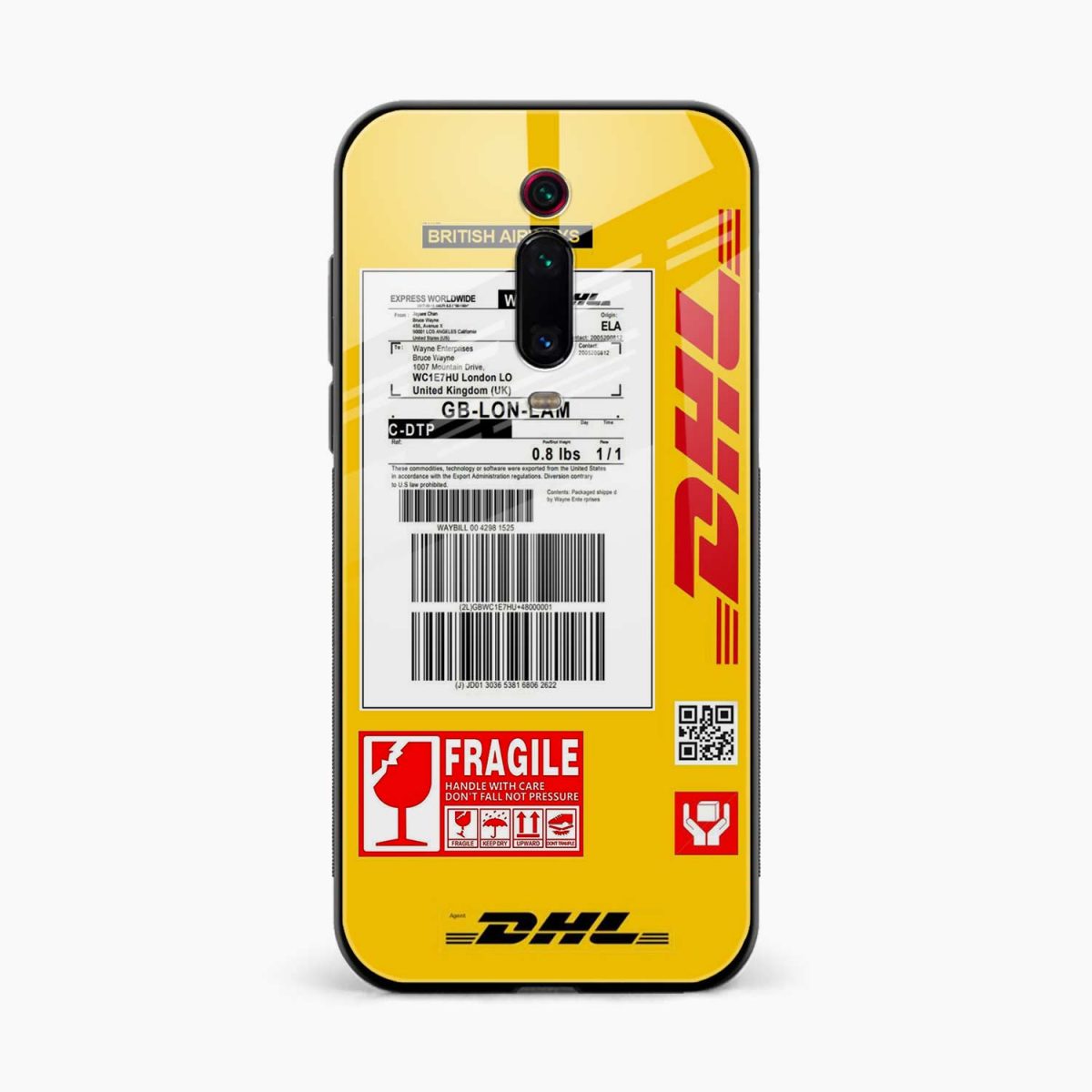 dhl redmi k20 pro premium back cover front view
