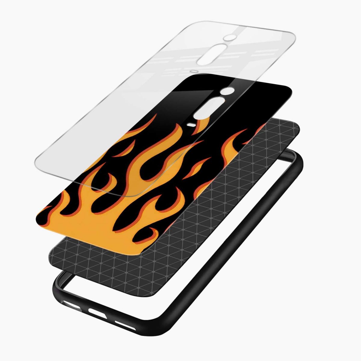 fire redmi k20 back cover layers view