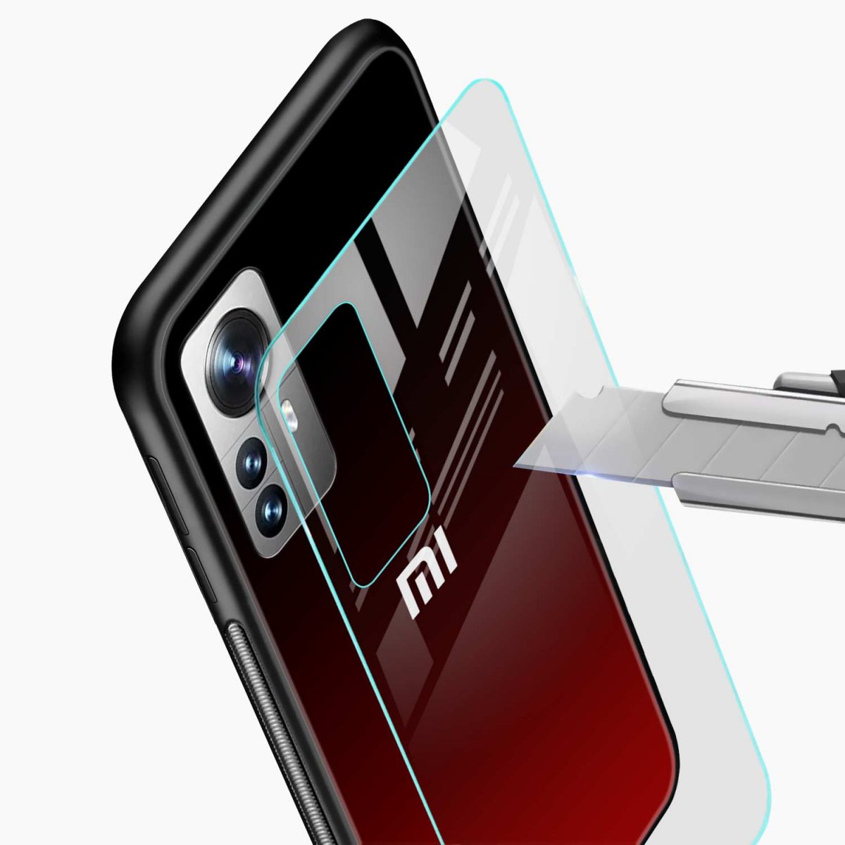 red wine xiaomi mi 12 back cover glass view