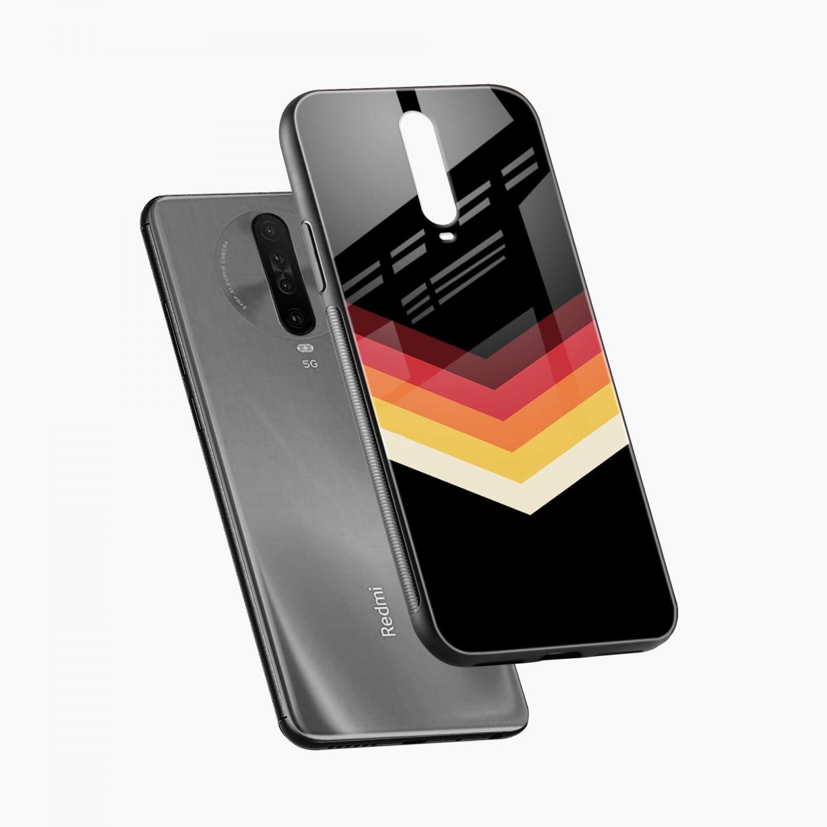 rewind strips pattern redmi k30 back cover diagonal view