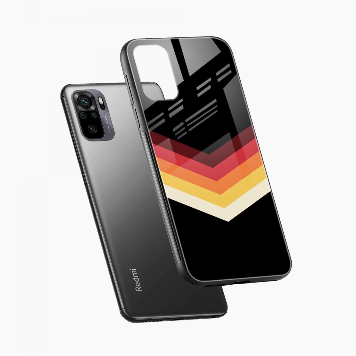 rewind strips pattern redmi note 10s back cover diagonal view
