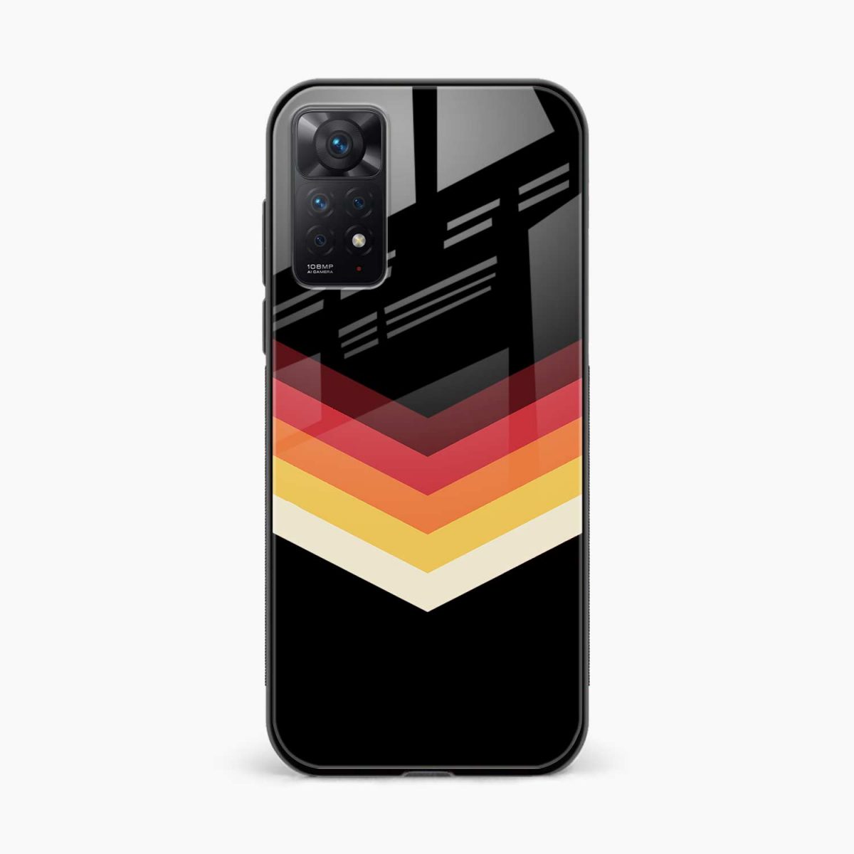 rewind strips pattern redmi note 11e pro back cover front view