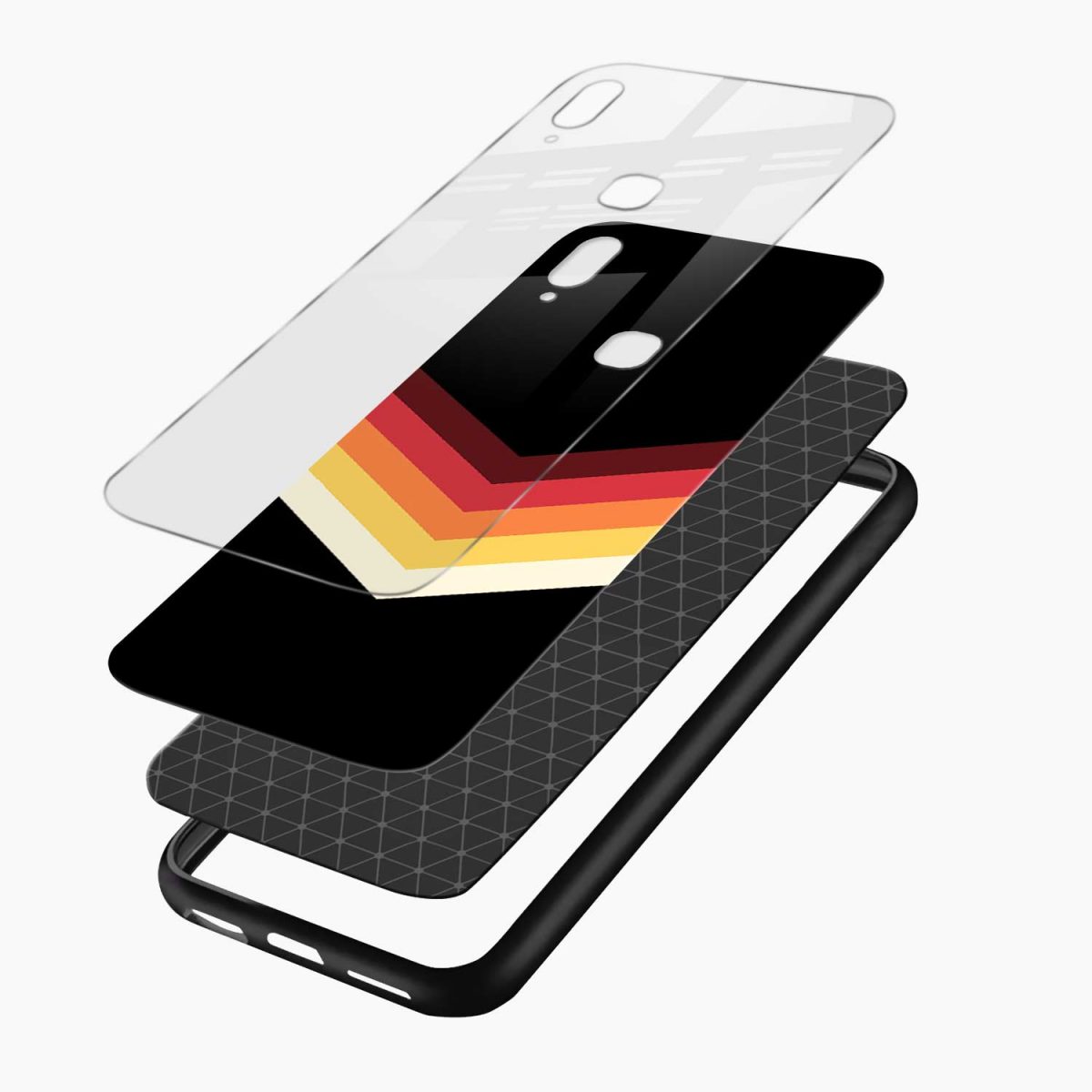 rewind strips pattern vivo y95 back cover layers view