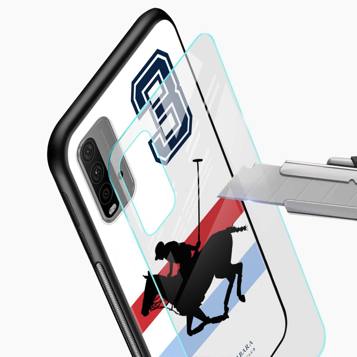 santa barbara redmi 9 power back cover glass view